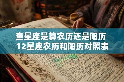 查星座是算农历还是阳历 12星座农历和阳历对照表