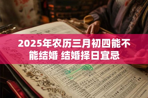 2025年农历三月初四能不能结婚 结婚择日宜忌