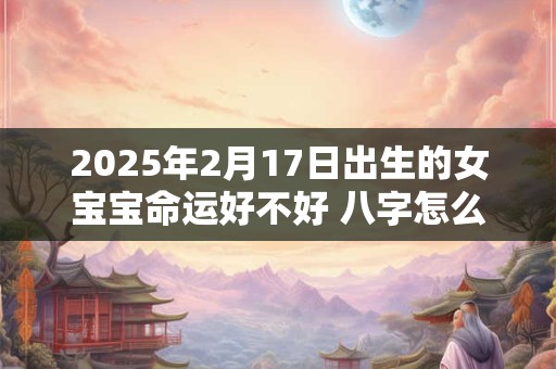 2025年2月17日出生的女宝宝命运好不好 八字怎么样