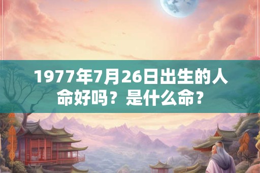 1977年7月26日出生的人命好吗？是什么命？