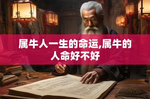 属牛人一生的命运,属牛的人命好不好 属牛人一生的命运,属牛的人命好不好