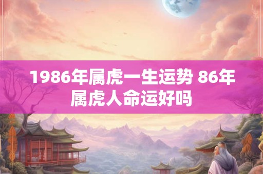 1986年属虎一生运势 86年属虎人命运好吗