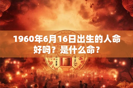 1960年6月16日出生的人命好吗?是什么命? 1960年6月16日出生的人命好吗?是什么命?