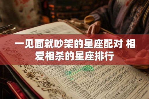 一见面就吵架的星座配对 相爱相杀的星座排行