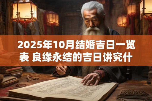 2025年10月结婚吉日一览表 良缘永结的吉日讲究什么