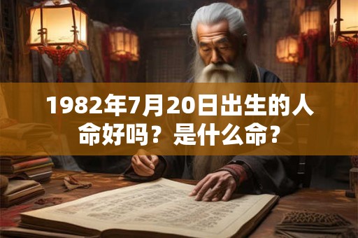 1982年7月20日出生的人命好吗?是什么命? 1982年7月20日出生的人命好吗?是什么命?
