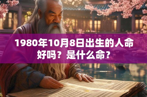 1980年10月8日出生的人命好吗？是什么命？