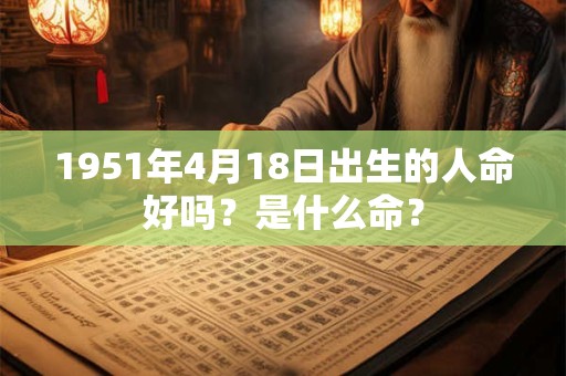 1951年4月18日出生的人命好吗？是什么命？