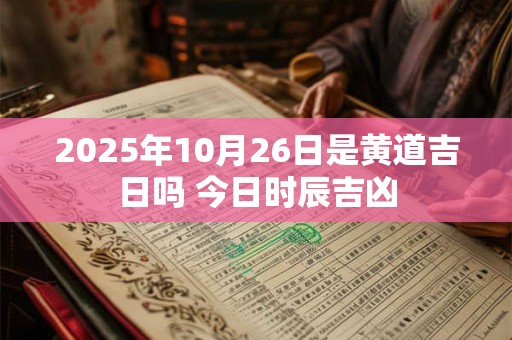 2025年10月26日是黄道吉日吗 今日时辰吉凶
