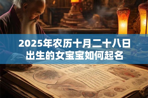 2025年农历十月二十八日出生的女宝宝如何起名