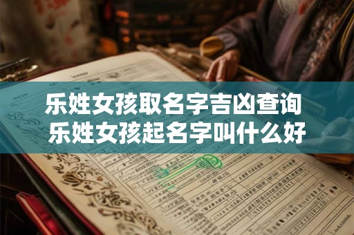 乐姓女孩取名字吉凶查询 乐姓女孩起名字叫什么好