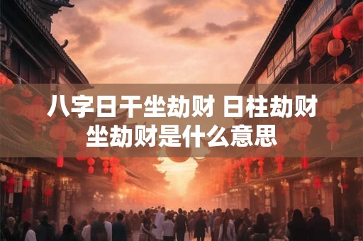 八字日干坐劫财 日柱劫财坐劫财是什么意思
