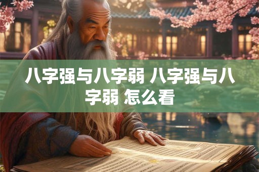 八字强与八字弱 八字强与八字弱 怎么看
