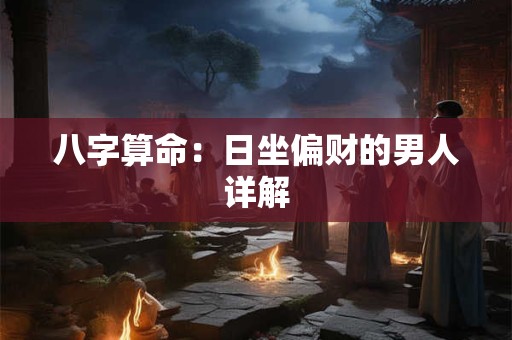 八字算命：日坐偏财的男人详解