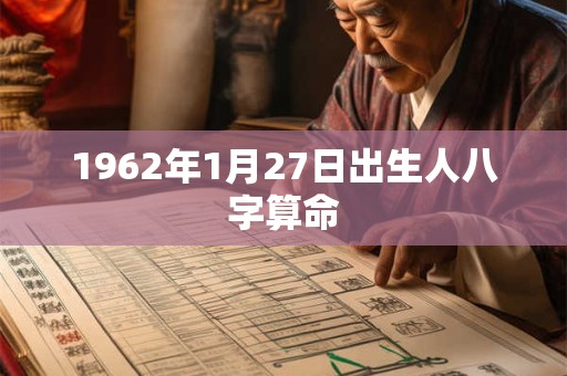 1962年1月27日出生人八字算命