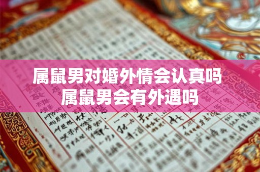 属鼠男对婚外情会认真吗 属鼠男会有外遇吗