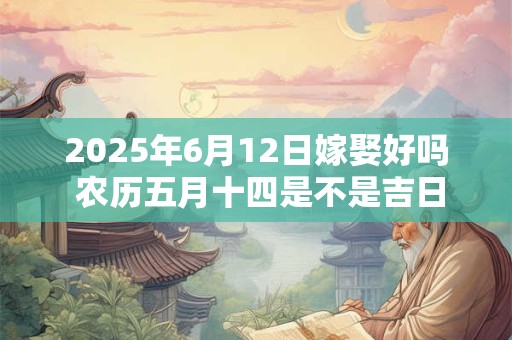 2025年6月12日嫁娶好吗 农历五月十四是不是吉日
