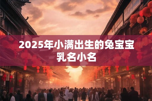 2025年小满出生的兔宝宝乳名小名
