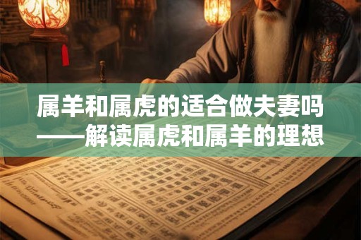 属羊和属虎的适合做夫妻吗——解读属虎和属羊的理想情侣组合