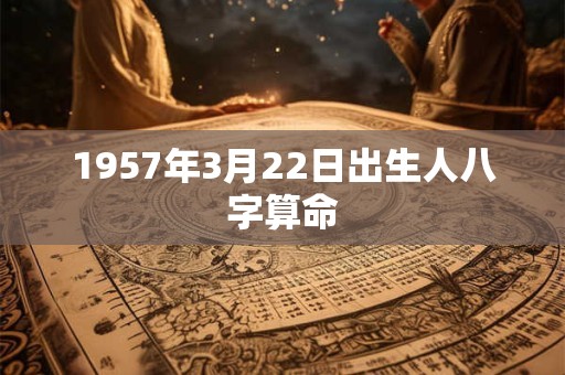 1957年3月22日出生人八字算命 1957年3月22日出生人八字算命