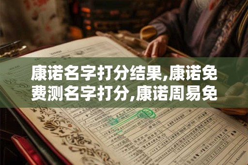 康诺名字打分结果,康诺免费测名字打分,康诺周易免费测名字打分