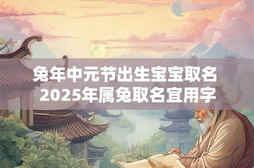 兔年中元节出生宝宝取名 2025年属兔取名宜用字