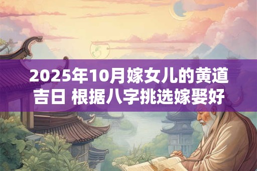 2025年10月嫁女儿的黄道吉日 根据八字挑选嫁娶好日子