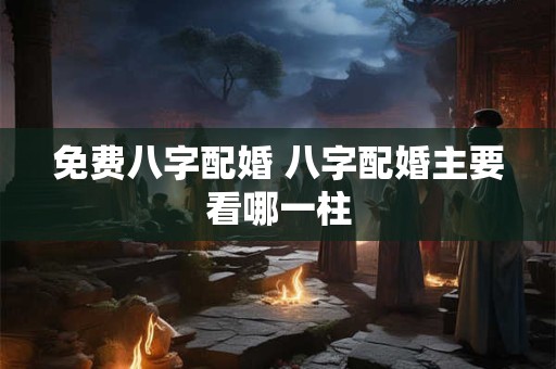 免费八字配婚 八字配婚主要看哪一柱