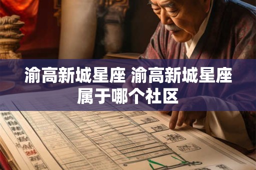 渝高新城星座 渝高新城星座属于哪个社区