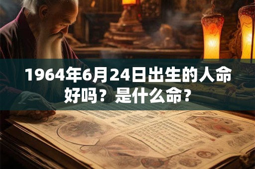 1964年6月24日出生的人命好吗？是什么命？