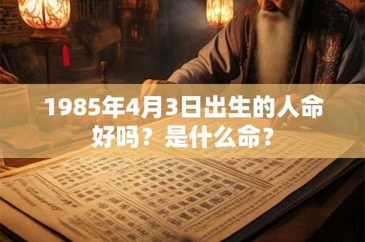 1985年4月3日出生的人命好吗？是什么命？