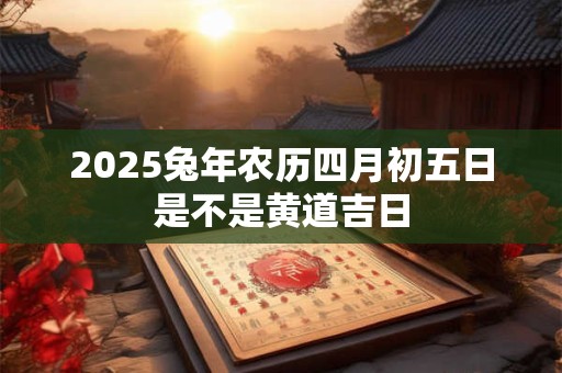 2026兔年农历四月初五日是不是黄道吉日