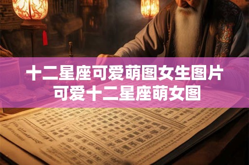 十二星座可爱萌图女生图片 可爱十二星座萌女图