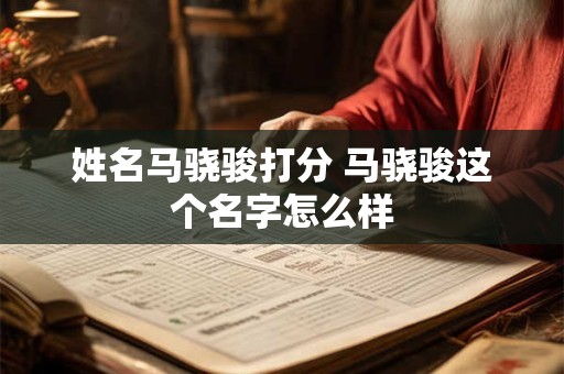 姓名马骁骏打分 马骁骏这个名字怎么样
