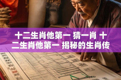 十二生肖他第一 猜一肖 十二生肖他第一 揭秘的生肖传说！