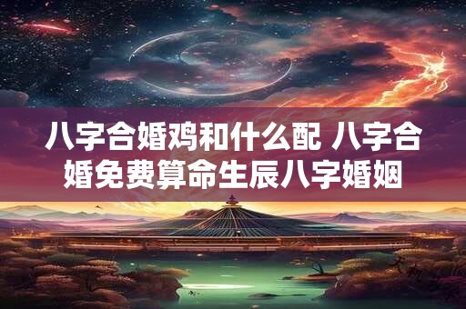 详细阅读:八字合婚鸡和什么配 八字合婚免费算命生辰八字婚姻 八字合婚鸡和什么配 八字合婚免费算命生辰八字婚姻