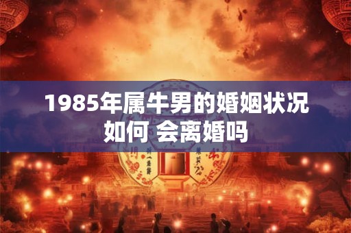 1985年属牛男的婚姻状况如何 会离婚吗 1985年属牛男的婚姻状况如何 会离婚吗