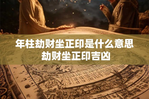 年柱劫财坐正印是什么意思 劫财坐正印吉凶