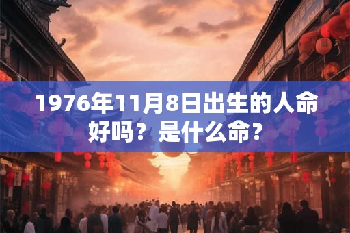 1976年11月8日出生的人命好吗？是什么命？