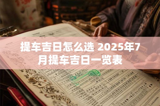 提车吉日怎么选 2025年7月提车吉日一览表