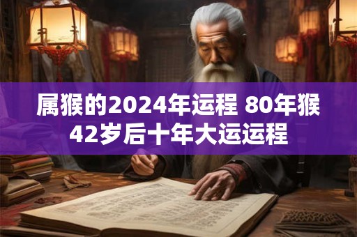 属猴的2024年运程 80年猴42岁后十年大运运程