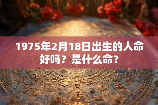 1975年2月18日出生的人命好吗？是什么命？