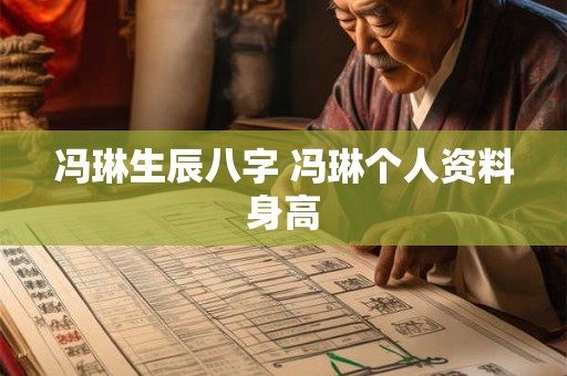 冯琳生辰八字 冯琳个人资料身高
