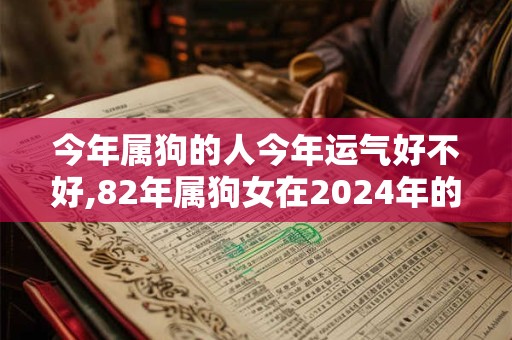 今年属狗的人今年运气好不好,82年属狗女在2024年的运程
