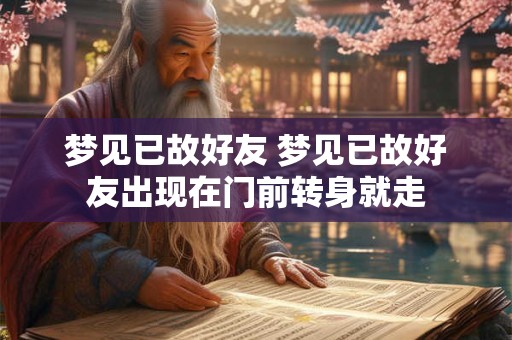 梦见已故好友 梦见已故好友出现在门前转身就走