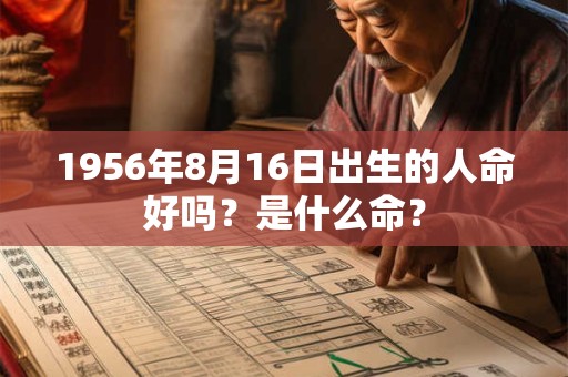 1956年8月16日出生的人命好吗？是什么命？