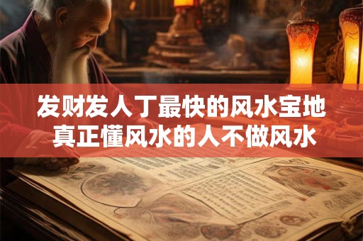 发财发人丁最快的风水宝地 真正懂风水的人不做风水师 发财发人丁最快的风水宝地 真正懂风水的人不做风水师