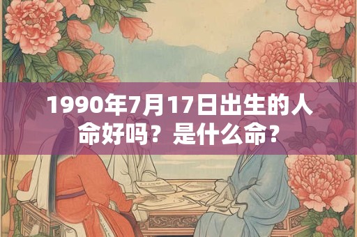 1990年7月17日出生的人命好吗？是什么命？