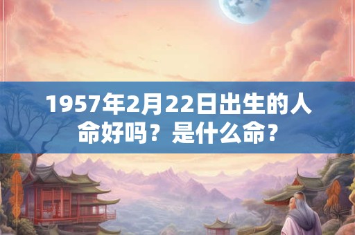 1957年2月22日出生的人命好吗？是什么命？