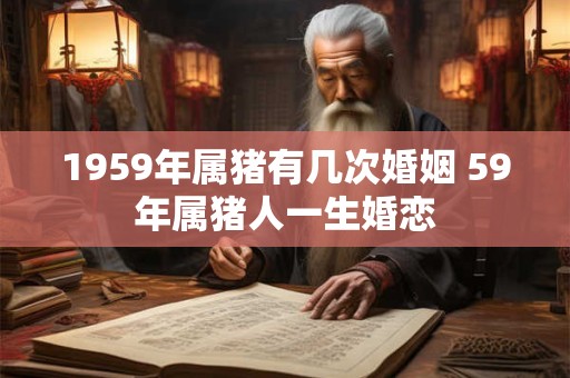 1959年属猪有几次婚姻 59年属猪人一生婚恋